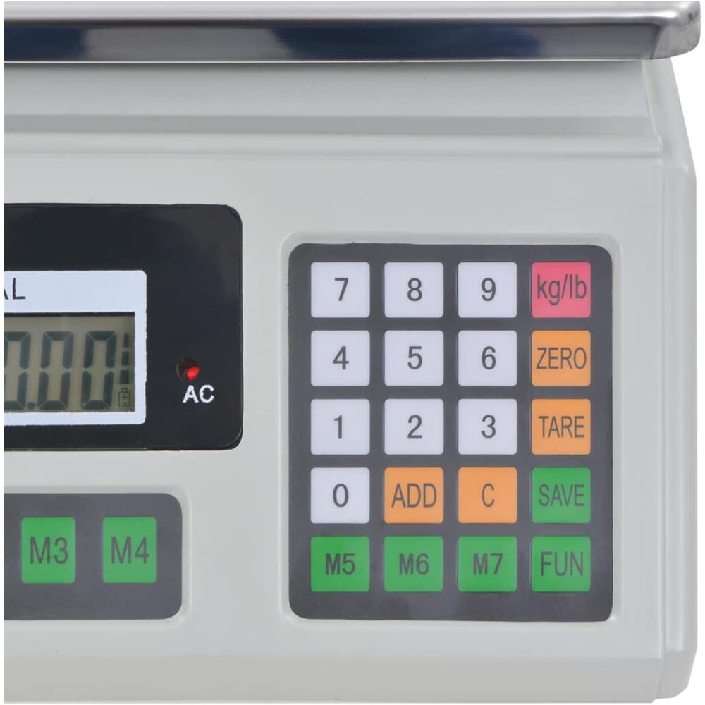 vidaXL Bilancia Digitale 300 kg con Batteria Ricaricabile Piattaforma Peso vidaXL Bilancia Digitale 300 kg con Batteria Ricaricabile Piattaforma Peso
