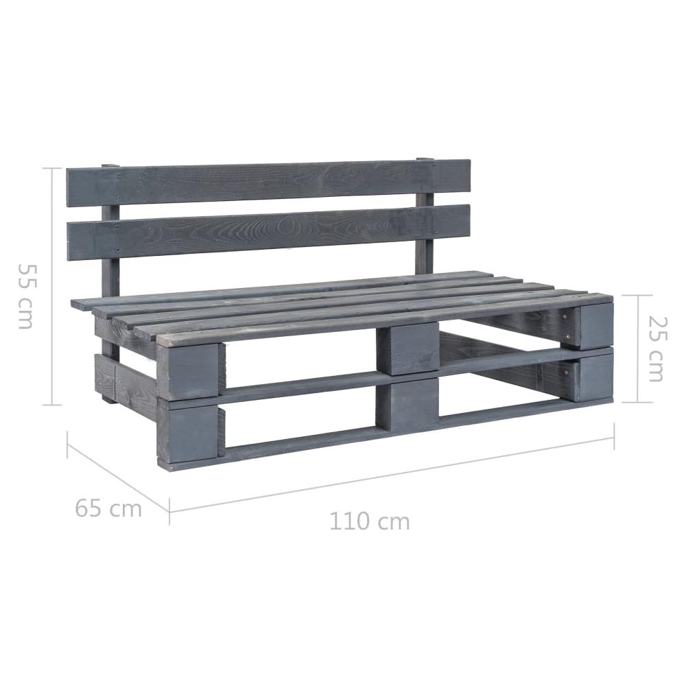 Panca Da Giardino Con Pallet In Legno Fsc Grigio - Foto 5