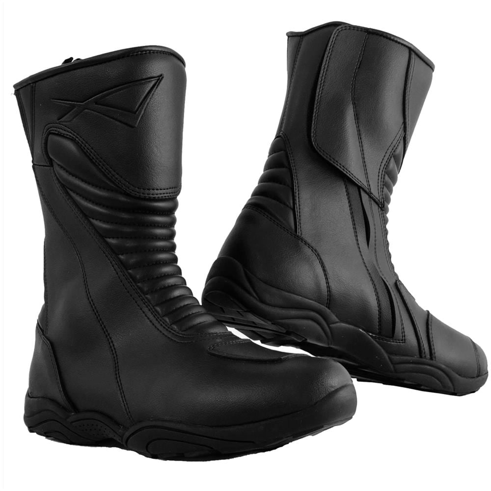 Stivali Moto Stivaletti Touring Impermeabili Scooter Custom Enduro Nero 46 - Foto 1