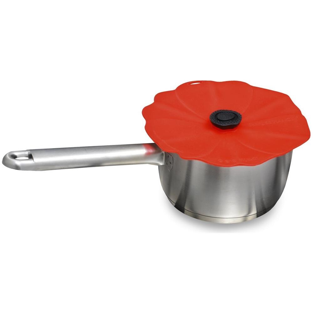 2906eu - Coperchio A Forma Di Papavero, In Silicone, 25 Cm, Colore: Rosso - Foto 2