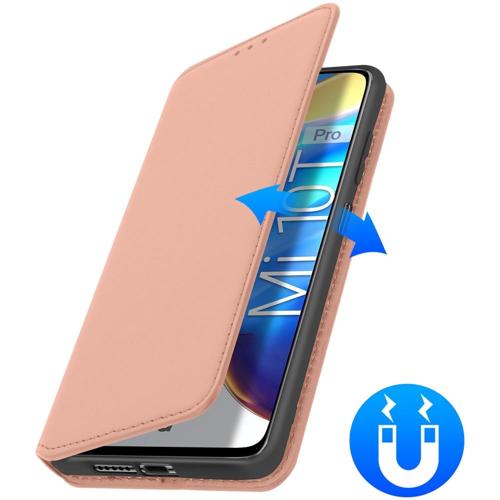 Custodia Per Xiaomi Mi 10t Copertina Portacarte Supporto Magnetica Rosa - Foto 2