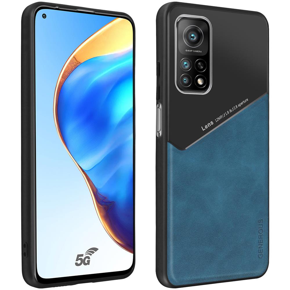 Cover Xiaomi Mi 10t / 10t Pro Dorso Simipelle Compatibile Supporto Magnetico Blu - Foto 5