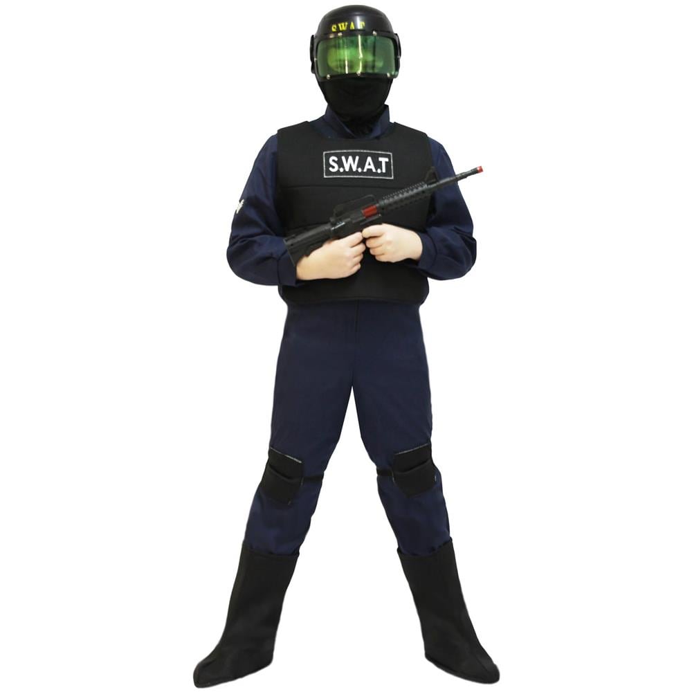 Costume Swat Con Accessori Inclusi Vestito Carnevale Bambino 10/11 Anni - Foto 1