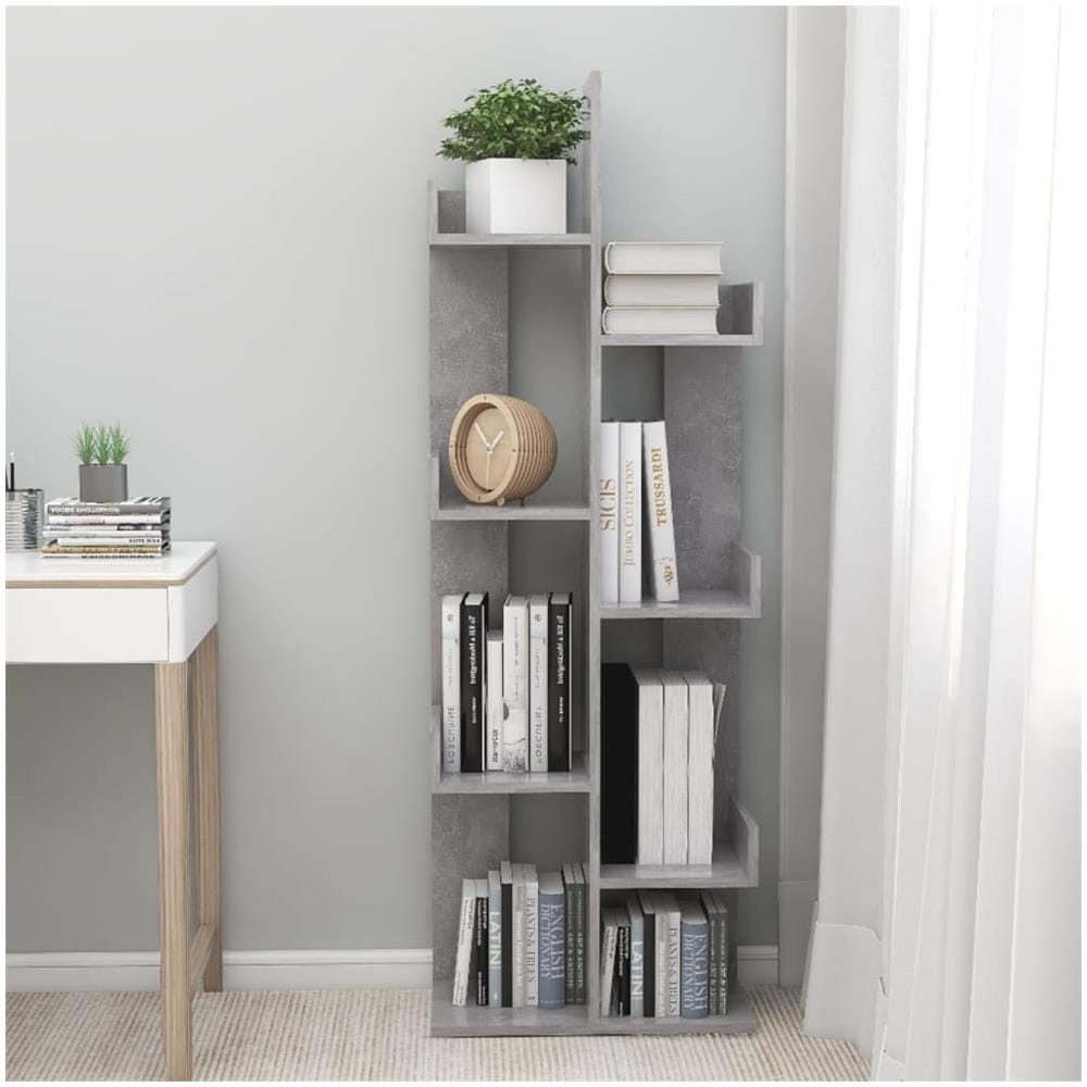 Libreria Grigio Cemento 48x25,5x140 cm in Truciolato - Foto 3