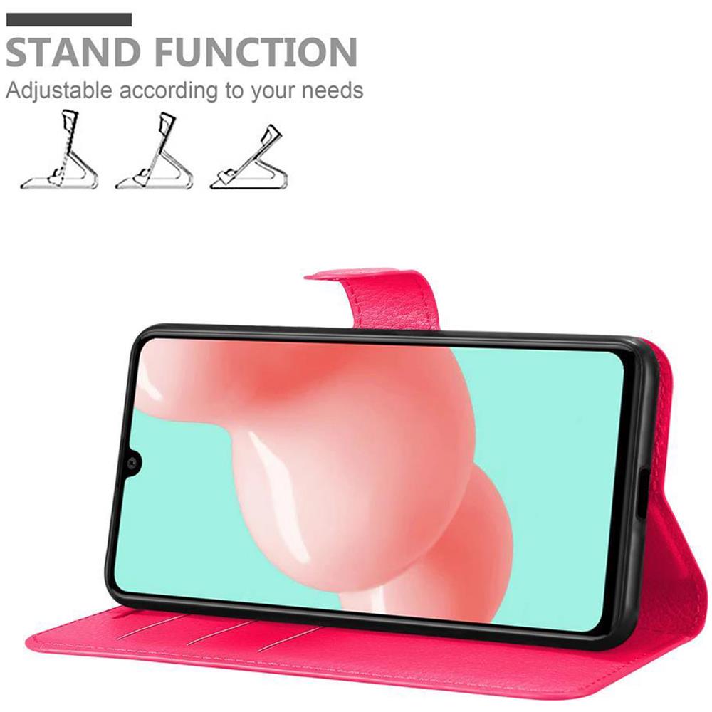 Custodia Compatibile Con Samsung Galaxy A41 In Rosa Vivo - Coperchio Protettiva Con Chiusura Magnetica, Funzione Stand E Tasca Per Le Carte - Foto 2