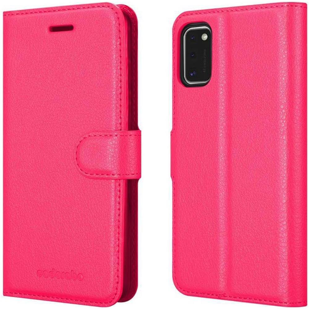 Custodia Compatibile Con Samsung Galaxy A41 In Rosa Vivo - Coperchio Protettiva Con Chiusura Magnetica, Funzione Stand E Tasca Per Le Carte - Foto 8
