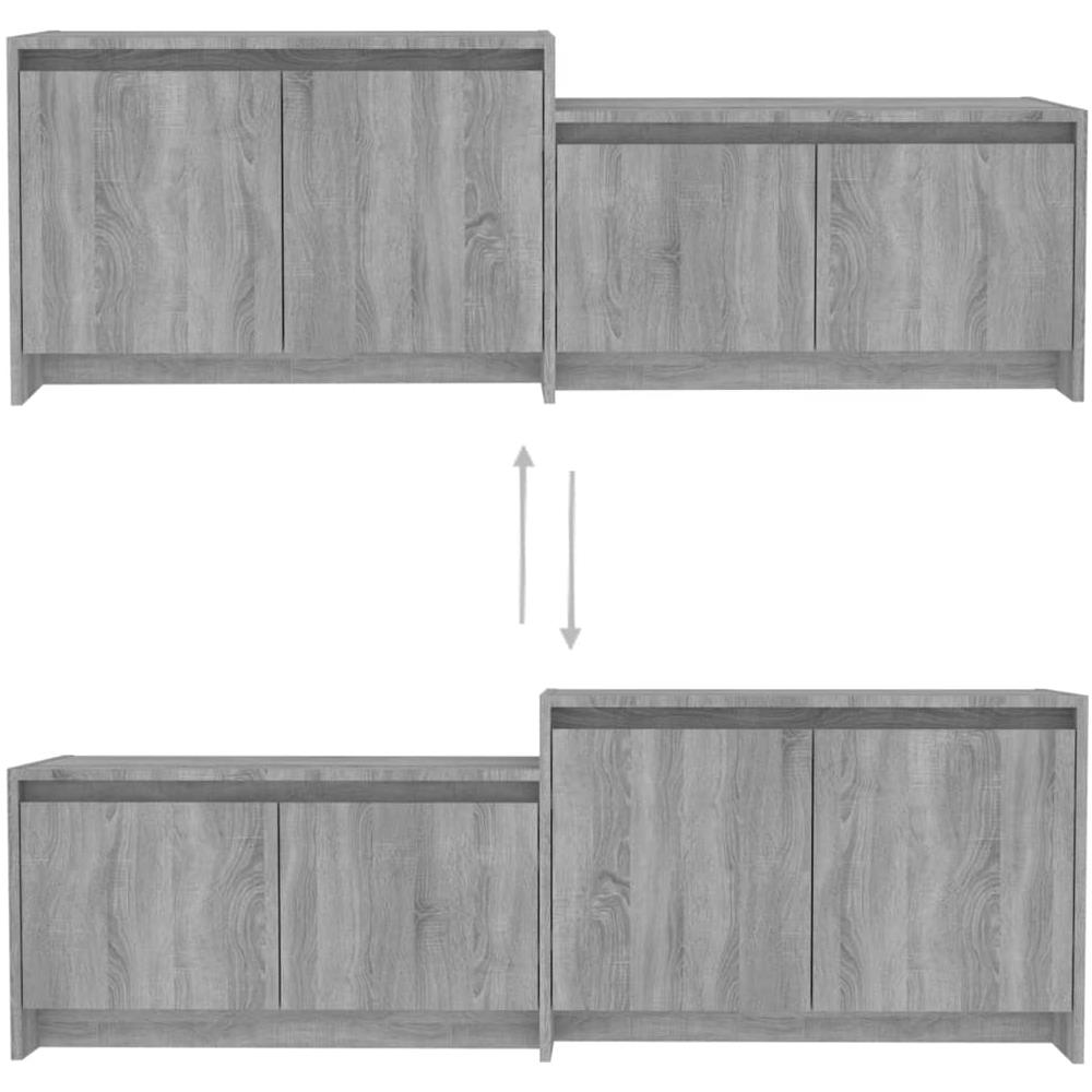 Mobile TV Grigio Sonoma 146,5x35x50 cm in Truciolato - Foto 2