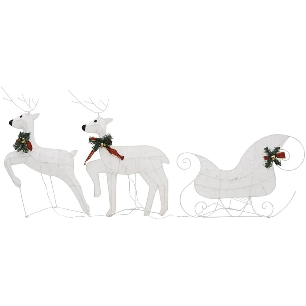 Renne e Slitta di Natale Decorazione Esterni 100 LED Bianco - Foto 7