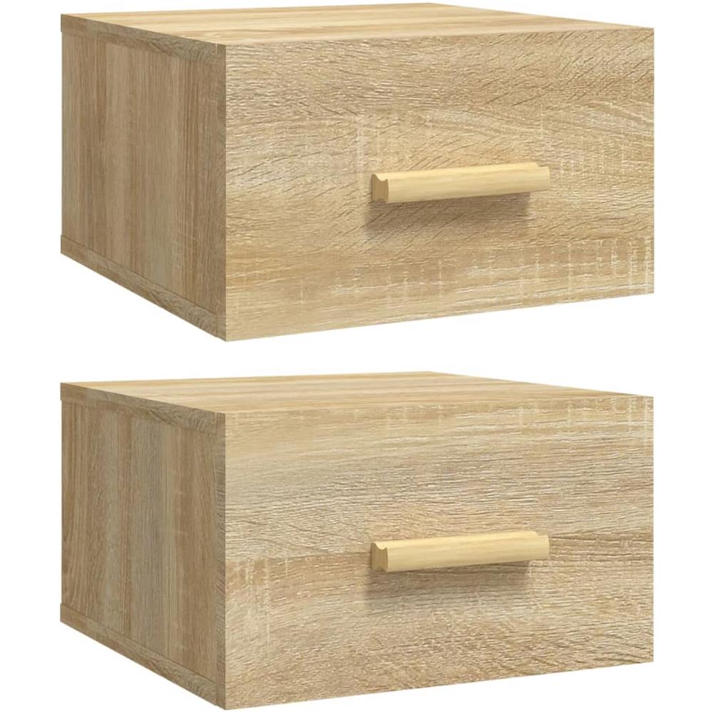 Comodini A Muro 2 Pz Rovere Sonoma 35x35x20 Cm - Foto 1