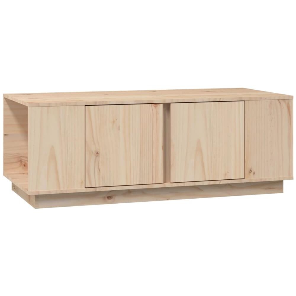 Tavolino Da Salotto 110x50x40 Cm In Legno Massello Di Pino - Foto 2