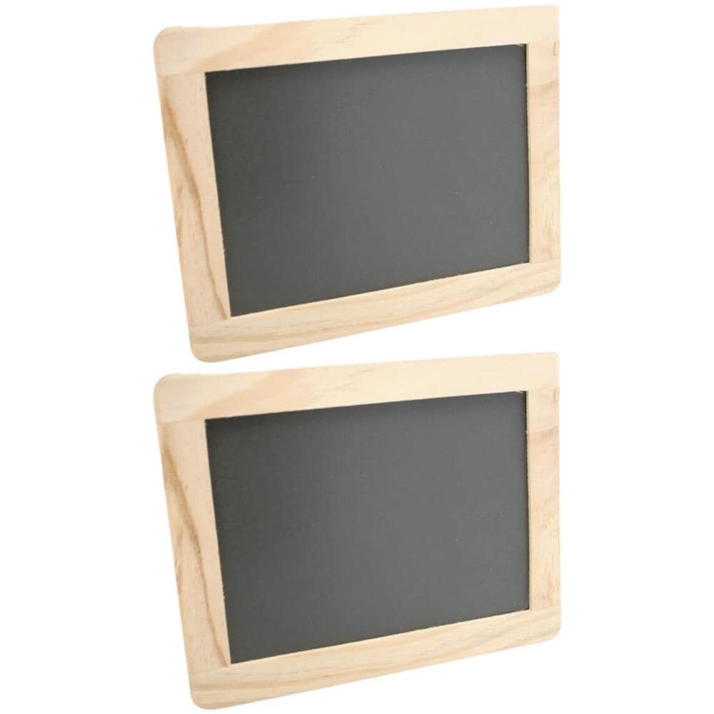 2 Ardesie Con Bordo In Legno 21,5 X 17 Cm - Foto 1