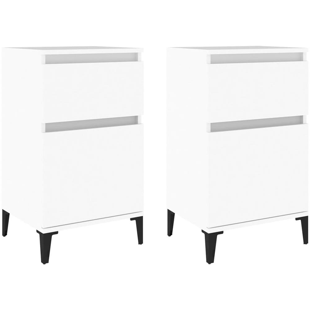 Comodini 2pz Bianchi 40x35x70 Cm - Foto 2