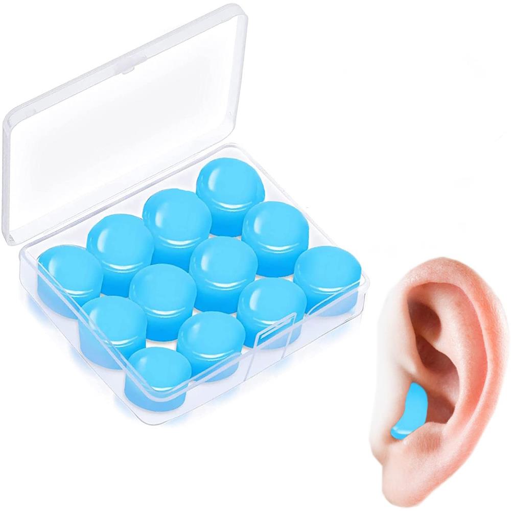 Tappi Per Le Orecchie In Silicone Da 12 Pezzi Isolamento Acustico Resistente All'acqua Resistente Al Rumore - Foto 1