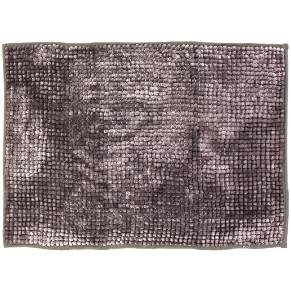 Tappeto Shaggy Bagno E Cucina Retro Antiscivolo Microfibra Mod. Perla Tortora 40x60 Tortora - Foto 1