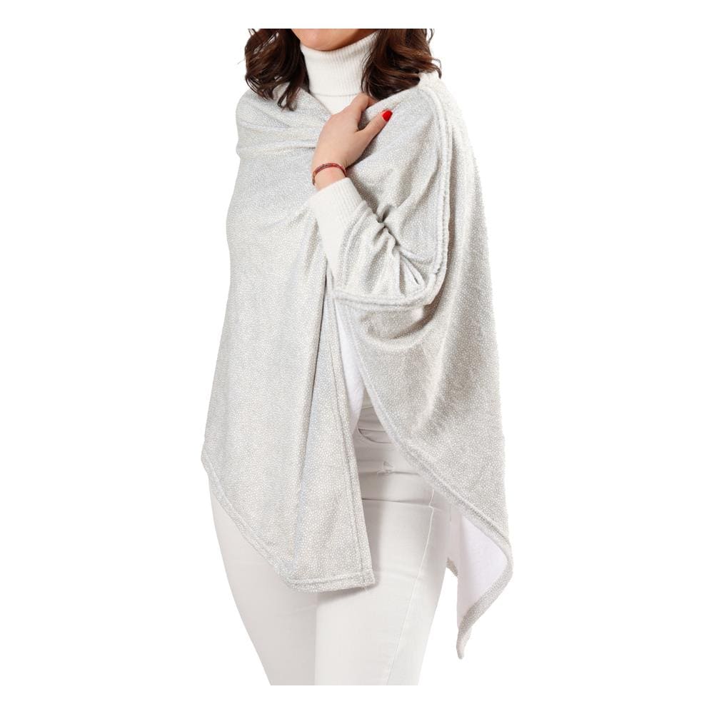 Poncho Felpa Plaid Coperta Retro Agnellato Sherpa Inverno Caldo Dis. Pic - Foto 1