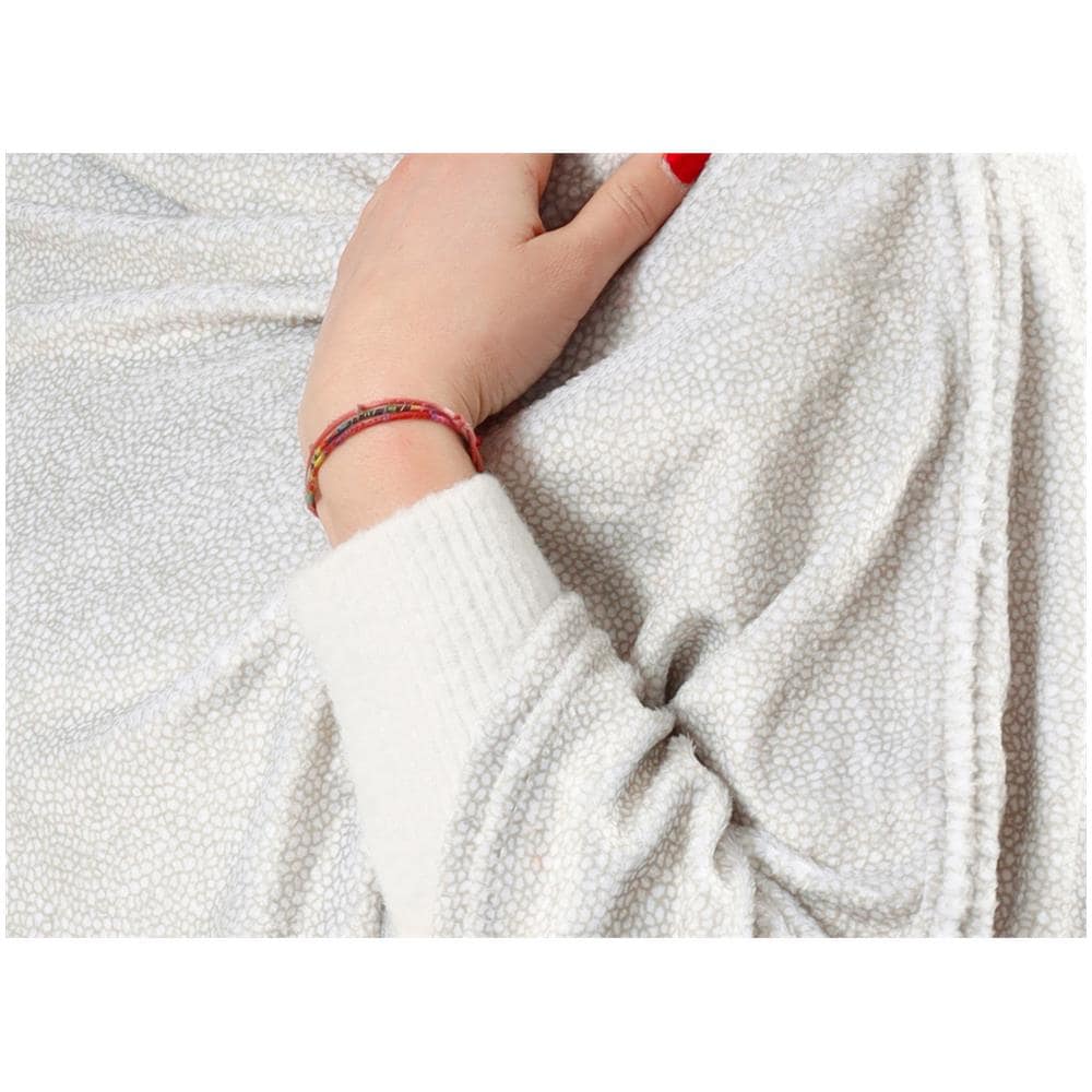 Poncho Felpa Plaid Coperta Retro Agnellato Sherpa Inverno Caldo Dis. Pic - Foto 2