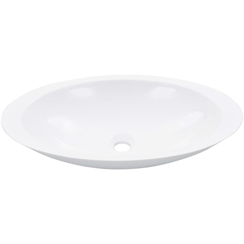 Lavandino 59,3x35,1x10,7 Cm Blocco In Marmo / minerale Bianco - Foto 2