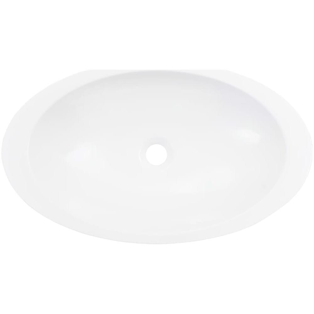 Lavandino 59,3x35,1x10,7 Cm Blocco In Marmo / minerale Bianco - Foto 10