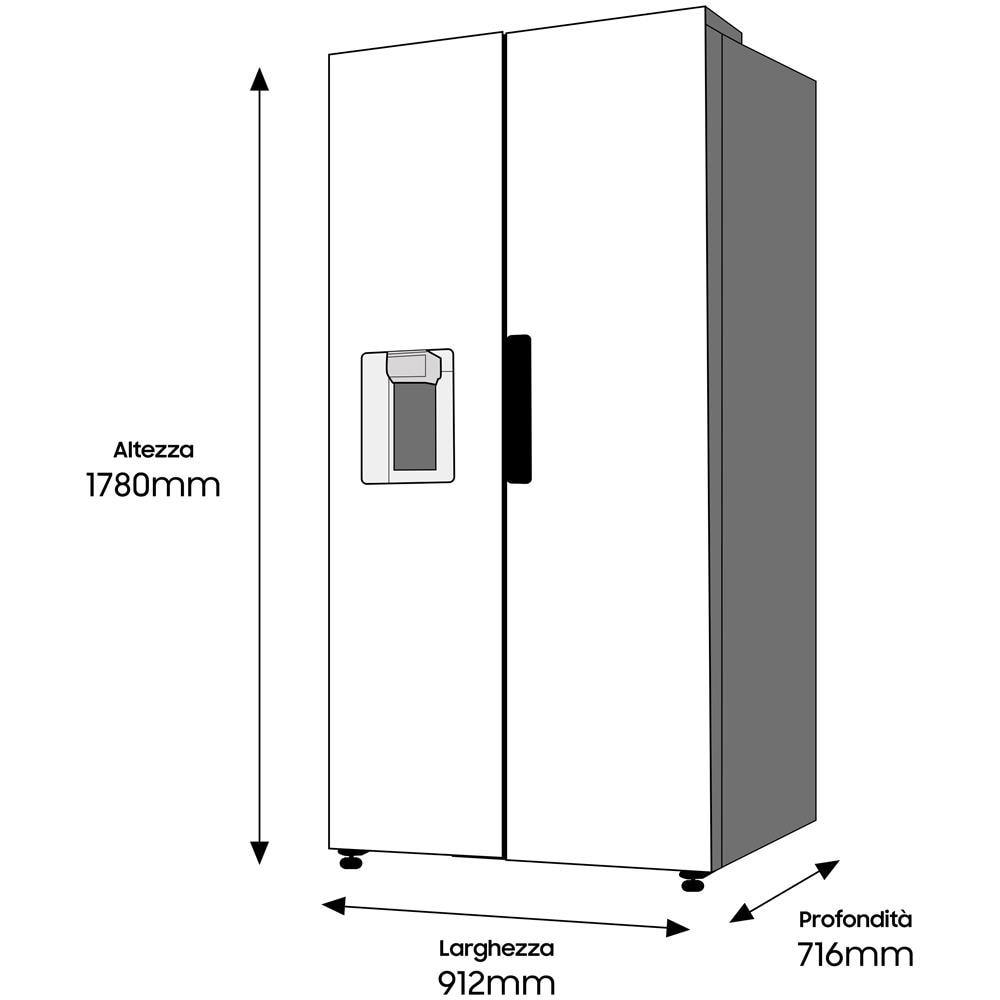 Frigorifero Americano Side By Side RS68A8522S9 Classe D Capacità 634 Litri Colore Raffinato Inox - Foto 11