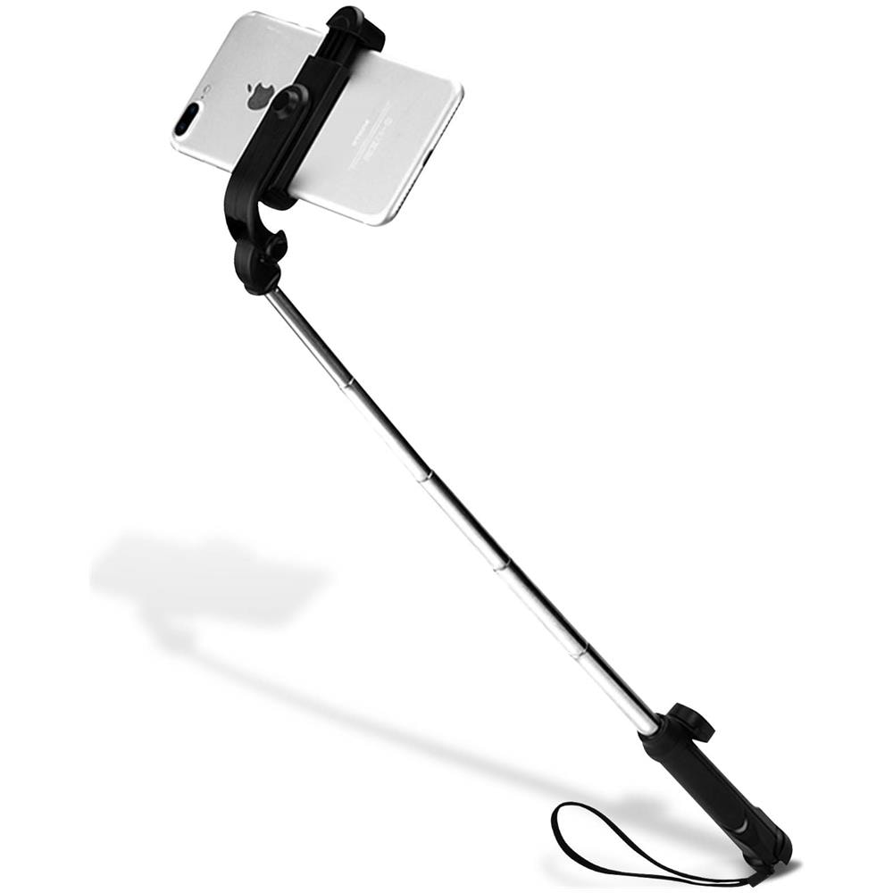 Selfie Stick Bluetooth Smartphone 2 In 1 Treppiede Telecomando Retrattile Nero - Foto 2
