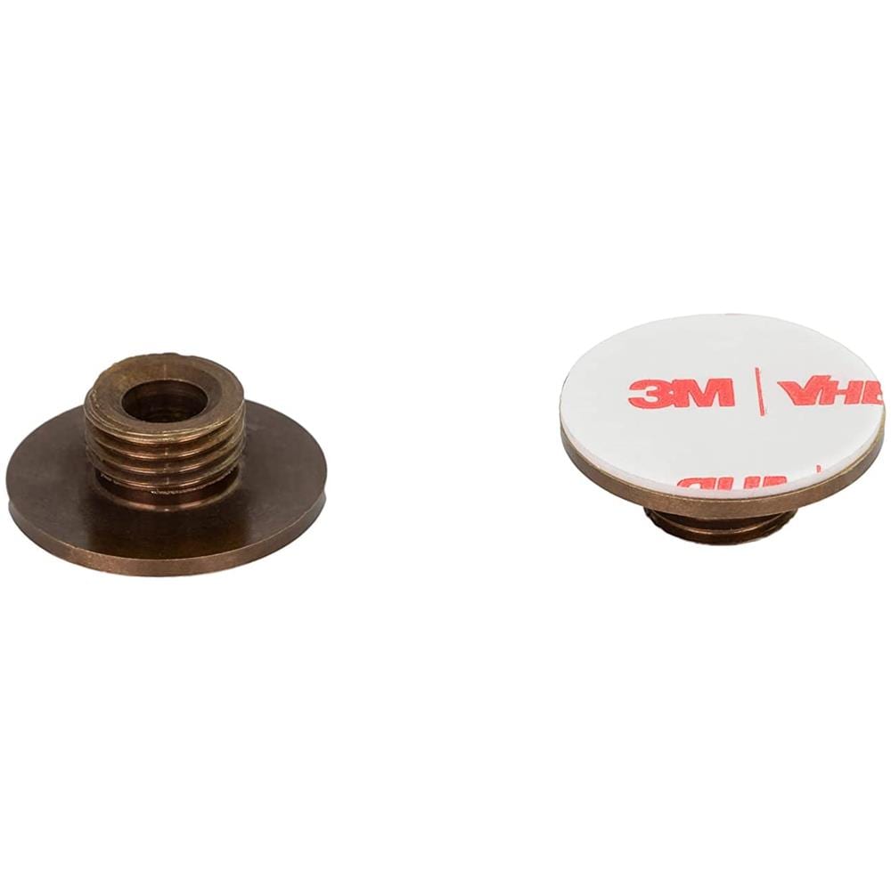 Arresto Della Porta Adesiva Con Base Filettata, Ottone Opaco, Gomma Nera, Rif. I-191 / 24x19-dual-cu - Foto 2