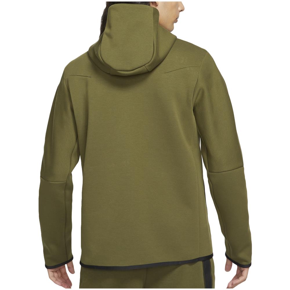 Felpa Da Uomo Con Cappuccio E Full Zip Tech Fleece Verde Taglia Xxl Cod Cu4489-326 - Foto 2