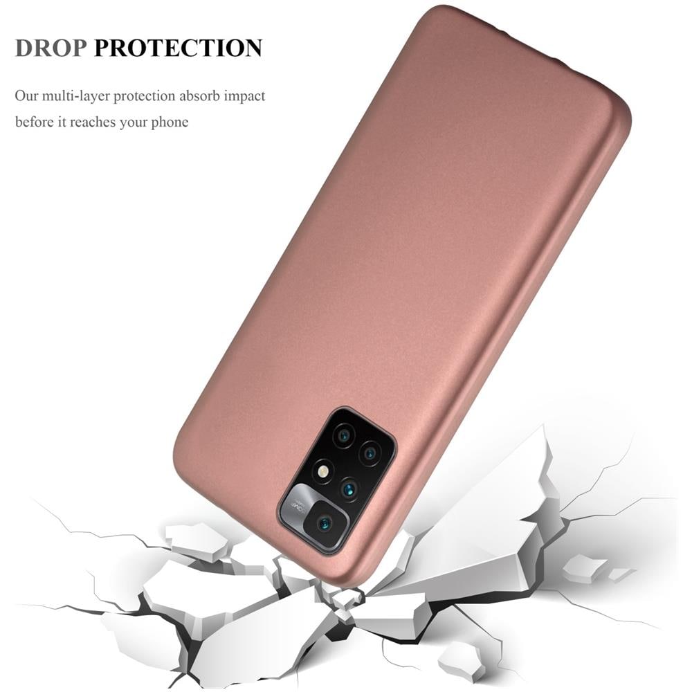 Custodia Compatibile Con Xiaomi Redmi 10 / Redmi Note 11 4g In Oro Rosa Metallico - Coperchio Protettivo In Silicone Tpu Flessibile - Foto 7