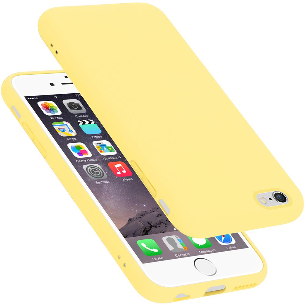Custodia Compatibile Con Apple Iphone 6 / Iphone 6s In Liquid Giallo - Coperchio Protettivo In Silicone Tpu Flessibile - Foto 1