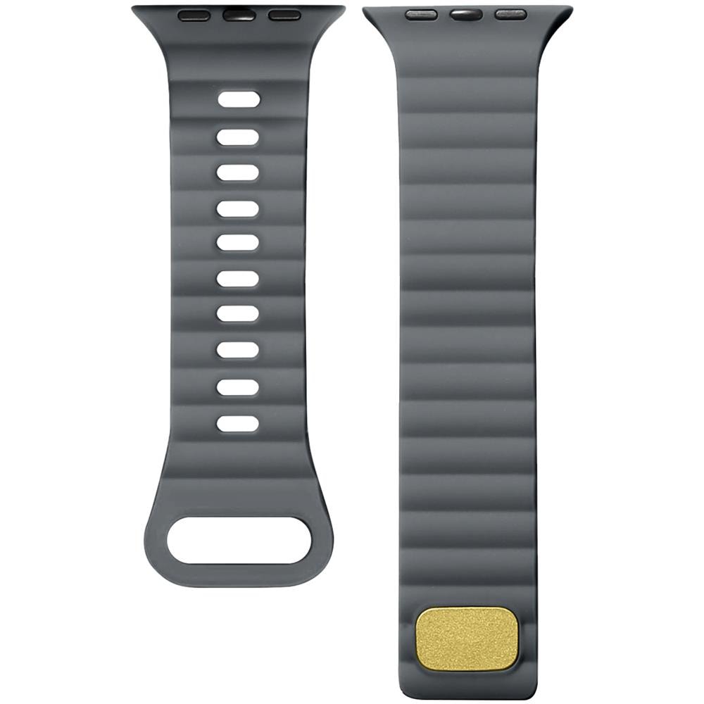 Cinturino Per Apple 41 Mm / 40 Mm / 38 Mm In Morbido Silicone Grigio Scuro - Foto 2