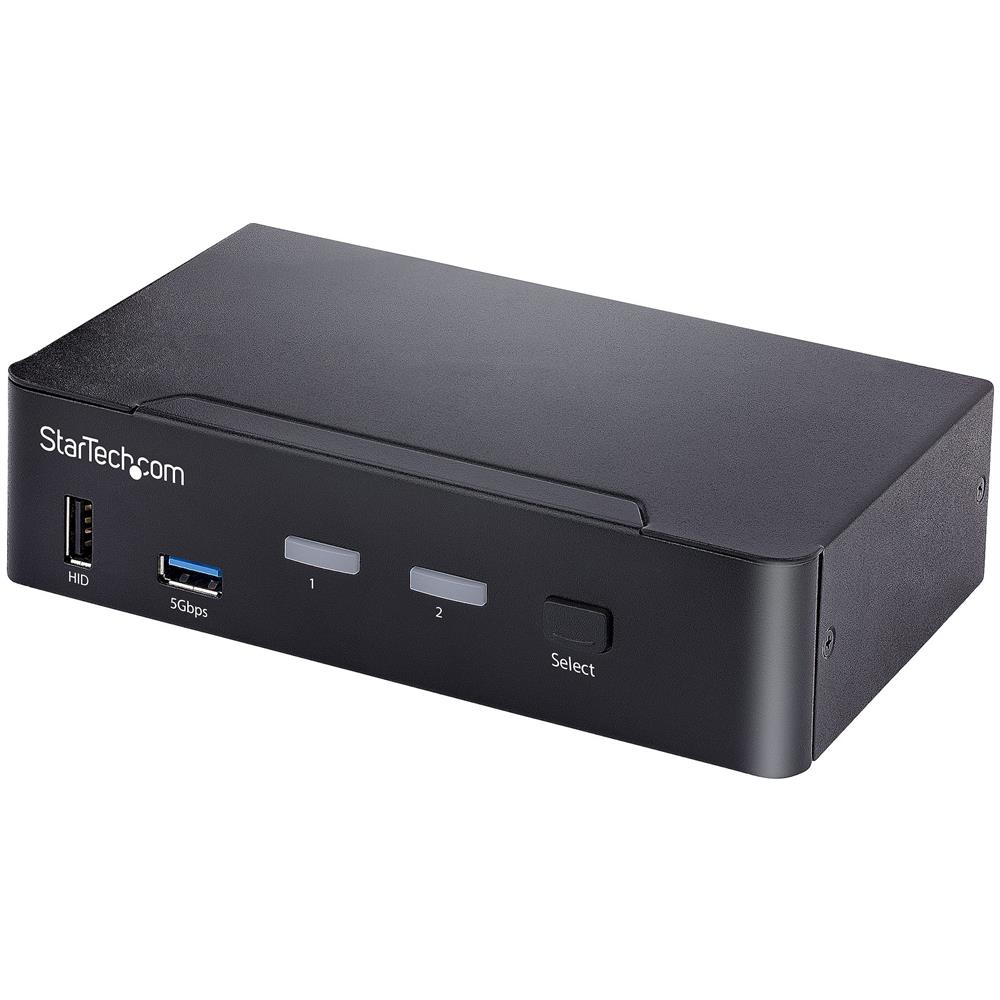 Switch KVM USB C, KVM DisplayPort a 2 porte con video HDR 4K 60Hz UHD, Audio da 3,5 mm, Hub USB con 4x USB HID e 2x USB 3.0 tipo A 5Gbps, Commutazione Hot Key, Compatibile con Thunderbolt 3 e 4 - Foto 1