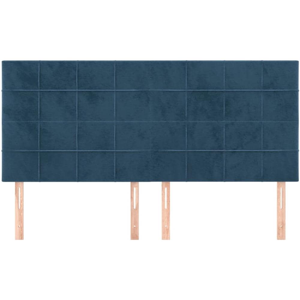 Testiere 4 Pz Blu Scuro 100x5x78/88 Cm In Velluto - Foto 3