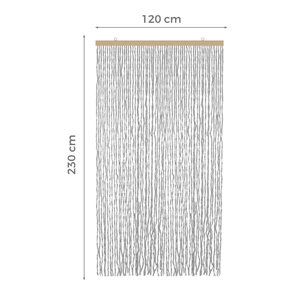 Tenda Antimosca Antirumore Caduta Pannello Porta Finestra Casa Mais Vari Colori 120x230 Grigio - Foto 5