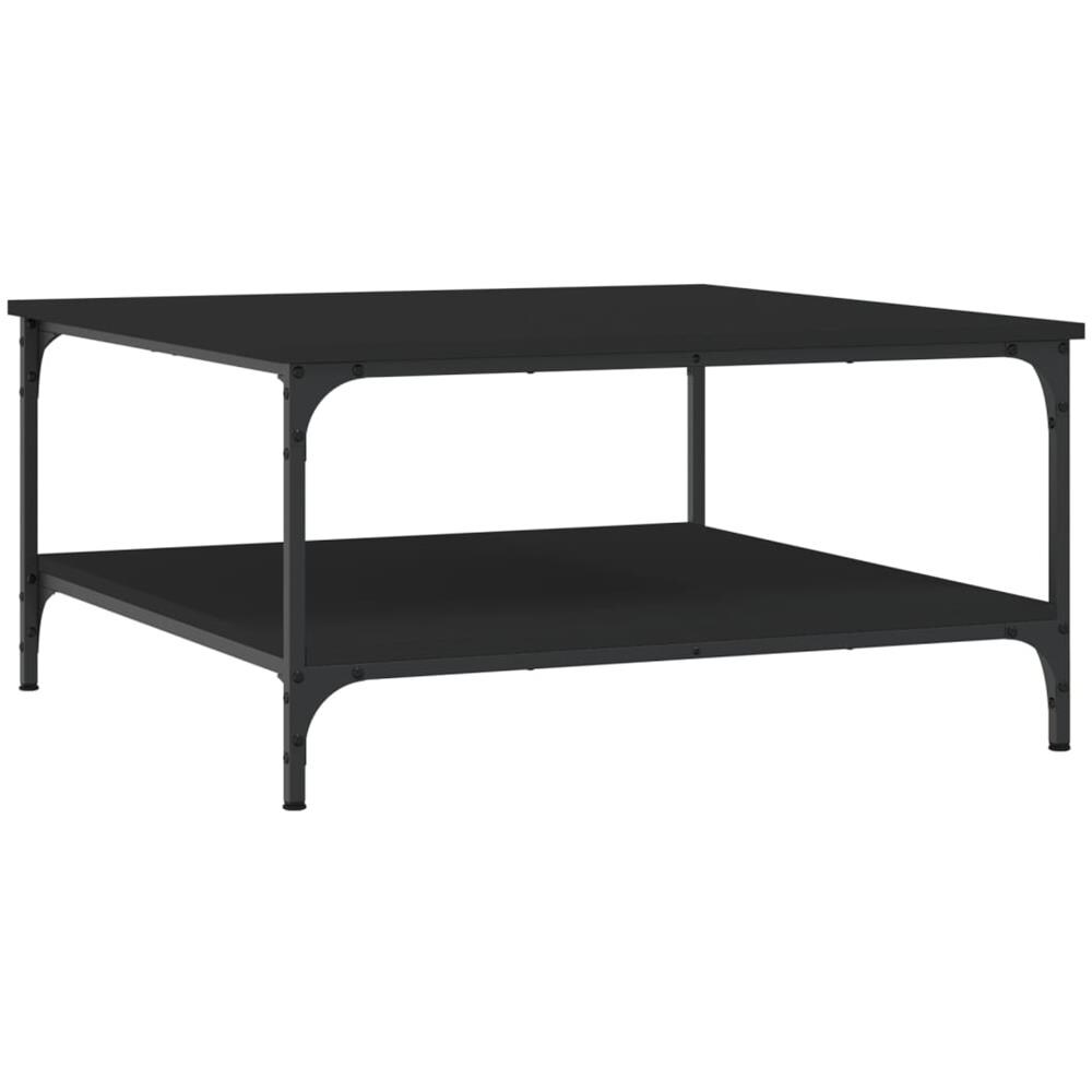 Tavolino Da Salotto Nero 80x80x40 Cm In Legno Multistrato - Foto 2