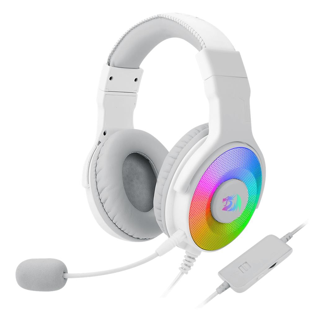 H350W-RGB-1 cuffia e auricolare Cablato A Padiglione Giocare USB tipo A Bianco - Foto 1