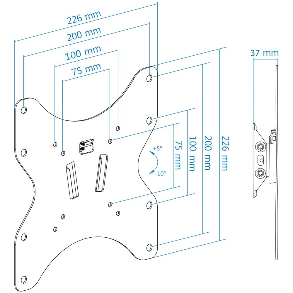 LP1342T-B Supporto TV a parete 106,7 cm (42") Nero - Foto 7