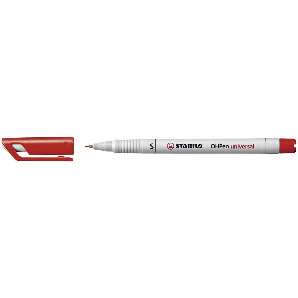 OHPen universal Permanente - Marcatore - Tratto Superfine (0,4 mm) - Confezione da 10 - Rosso - Foto 2