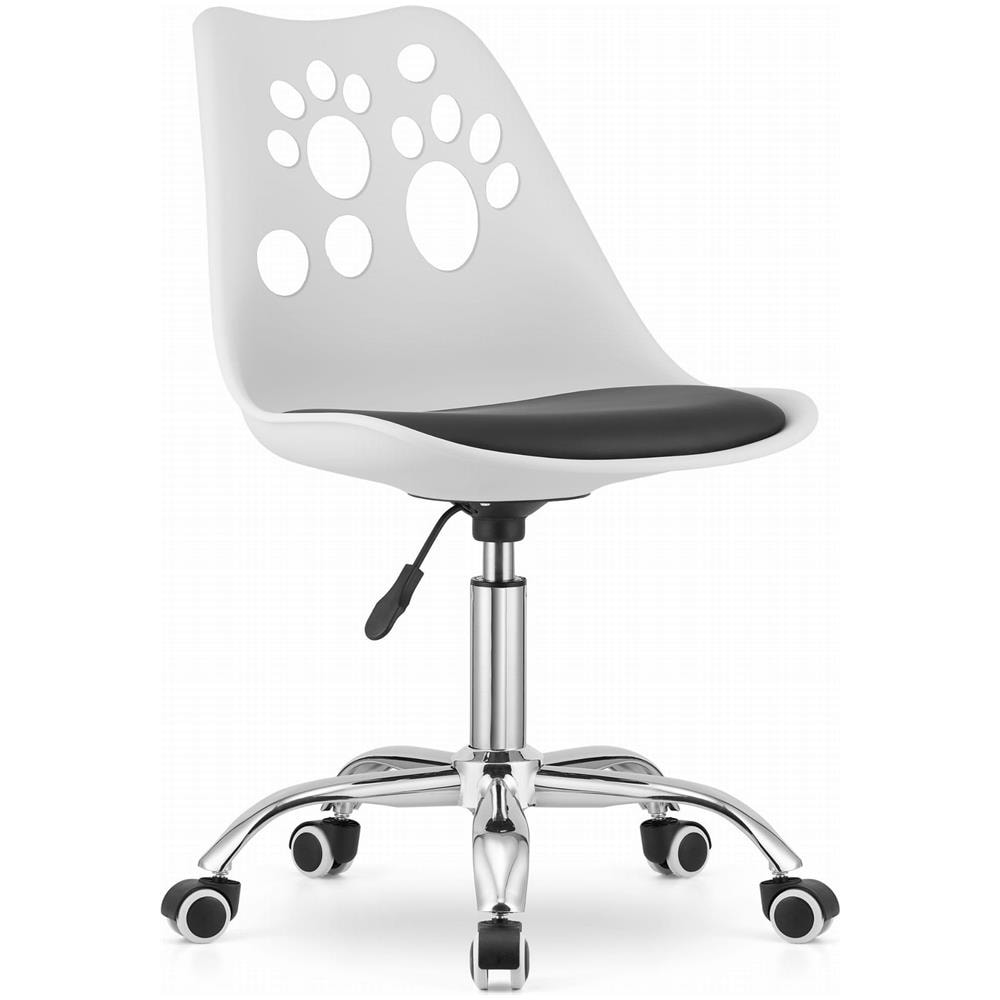 Sedia girevole Valora PRINT ergonomica dal design bianco e nero - Foto 1