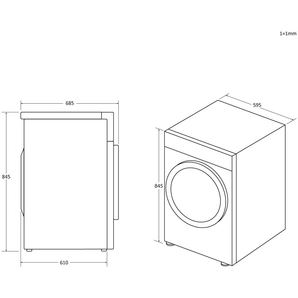 HD90-C367LU1-S asciugatrice Libera installazione Caricamento frontale 9 kg Bianco, Nero - Foto 6