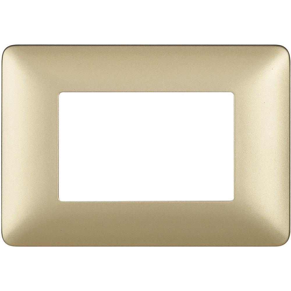 Placca 3 Posti Matix, Tecnopolimero, 120xh. 84 Mm Gold - Foto 3