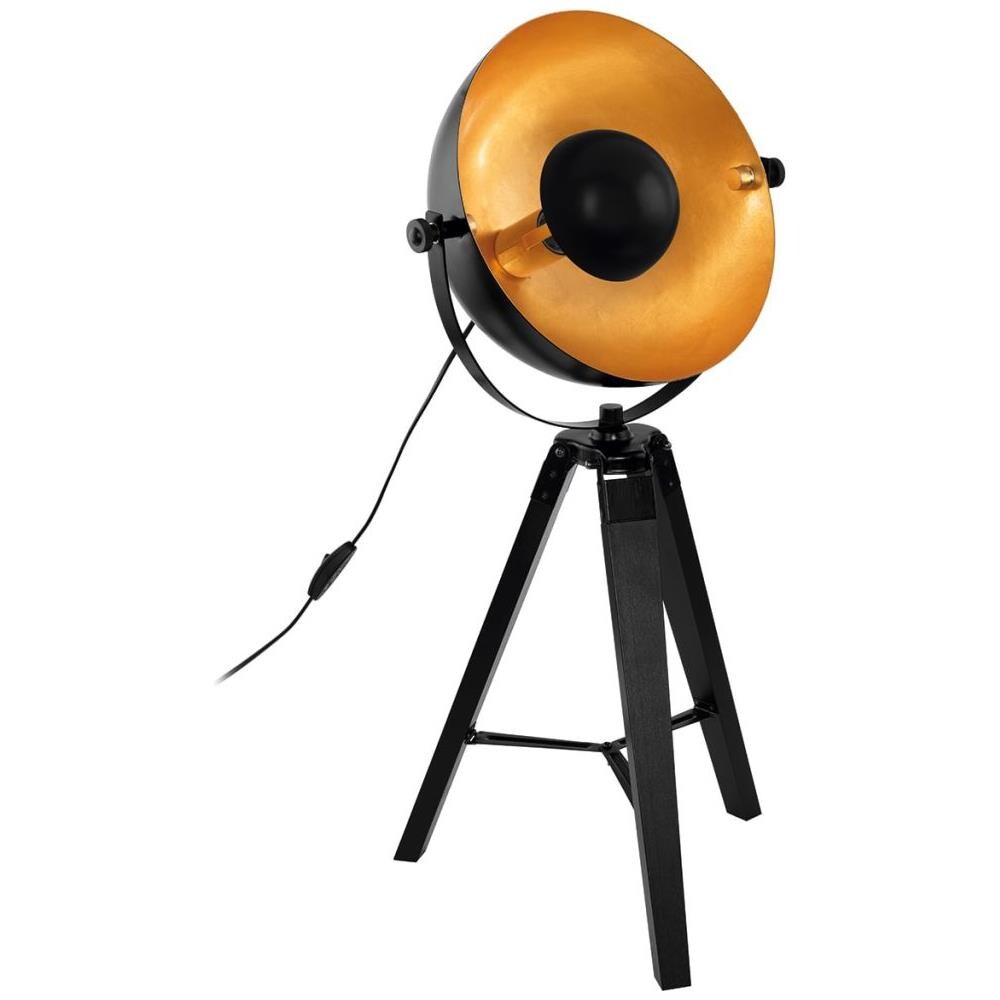 Lampada Da Tavolo Covaleda Nera E Ottone 49617 - Foto 1