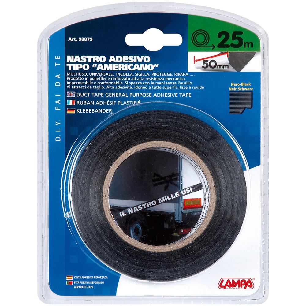 Nastro Adesivo Tipo Americano 5cm X 25m Nero - Foto 7