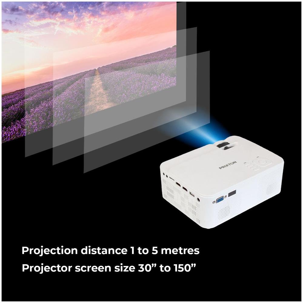 Videoproiettore LED Goya P20 2800 lumen Risoluzione 800 x 480 Compatibile Full HD 1080p 2 Altoparlanti Integrati Telecomando Ingressi VGA, 2xHDMI, USB2.0, MicroSD e AV Colore Bianco - Foto 10
