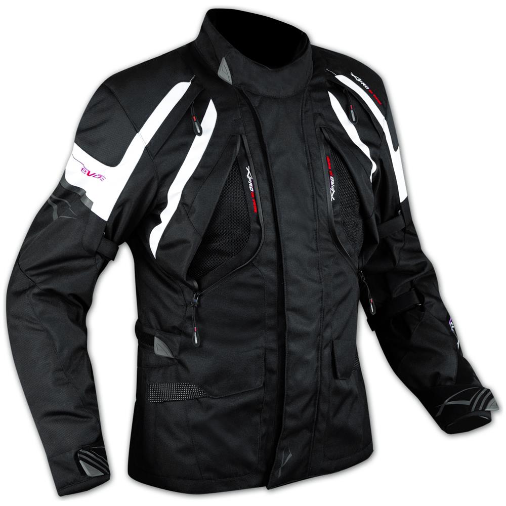 Enduro Giacca Moto Turismo Touring Cordura Impermeabile 4 Stagioni Bianco S - Foto 2