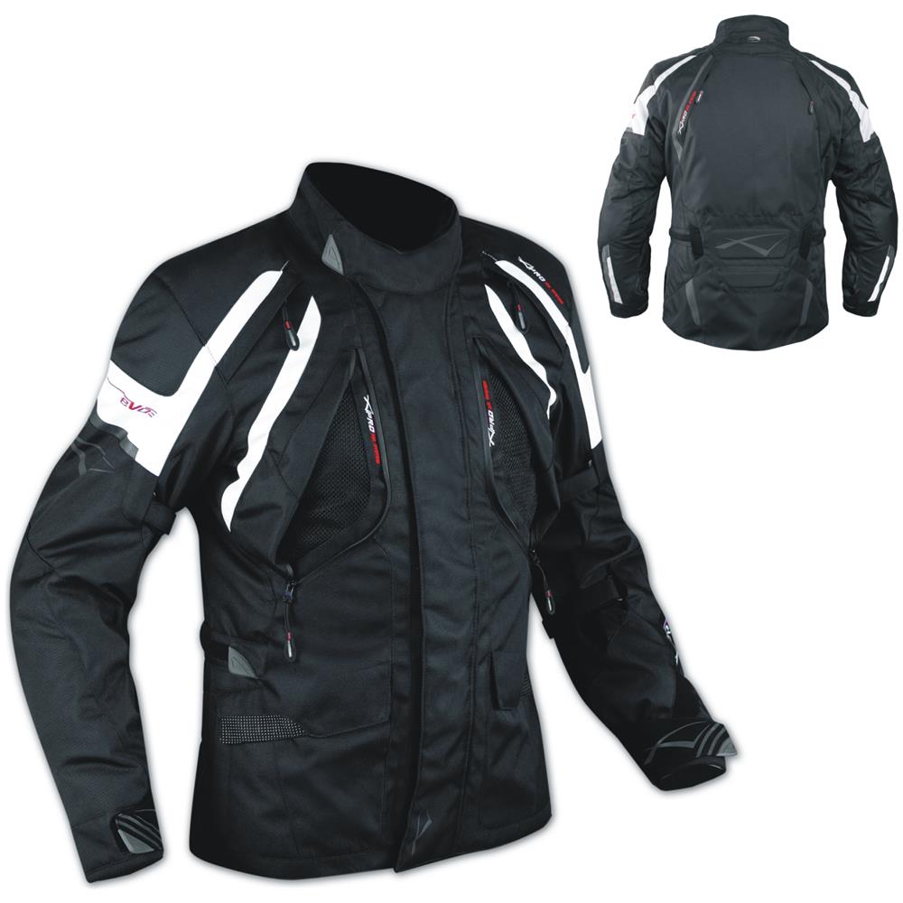 Enduro Giacca Moto Turismo Touring Cordura Impermeabile 4 Stagioni Bianco S - Foto 1