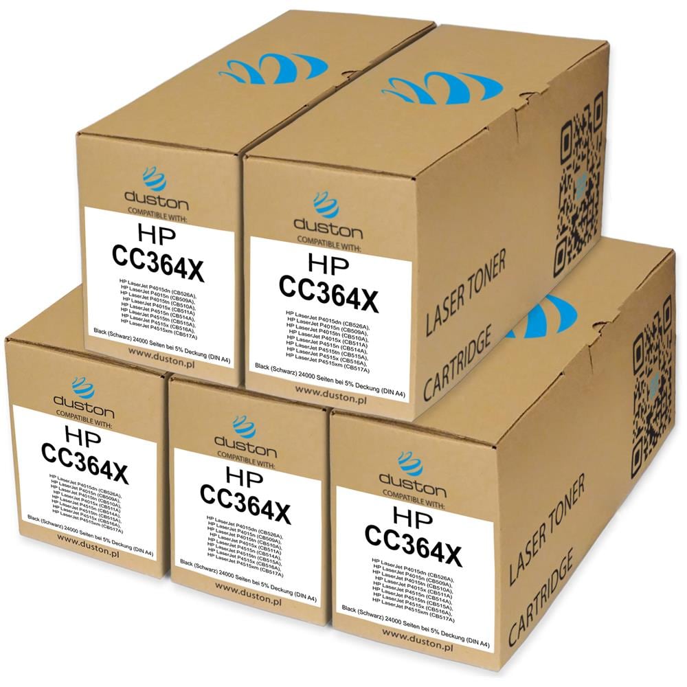 TONER - 5x Cc364x, 64x Negro Compatible Con Hp Laserjet P4015 P4515 - Foto 1