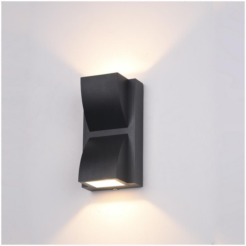 Applique Da Esterno Moderna A Led Nera, Bianco Caldo 3000k 120lm, Ip54 - Foto 1