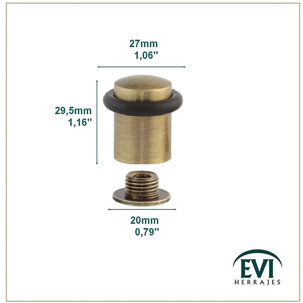 Finitura In Pelle, Gomma Nera, Installazione Con Vite Su Base Filettata, Prodotta E Disegnata Da, Ref I-108-cbcu, 27x29mm - Foto 2