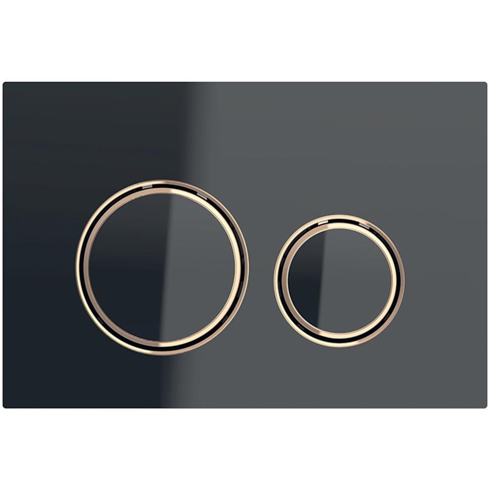 Placca Di Comando Geberit Sigma 21 Oro Rosso A Doppio Tasto Vetro Nero | 115.650. sj. 1 - Foto 1