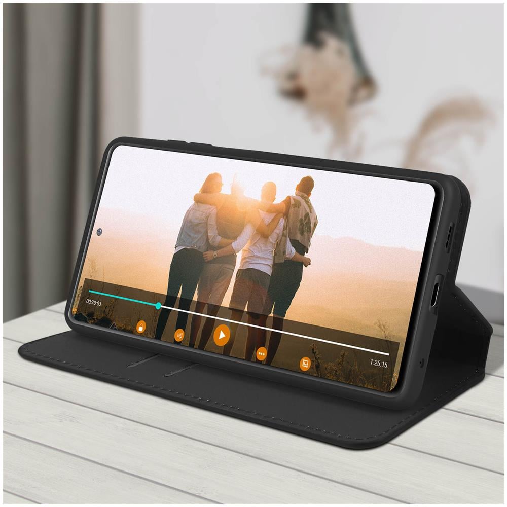 Custodia Xiaomi Redmi Note 10 Pro Portacarte Funzione Supporto Similpelle Nero - Foto 2