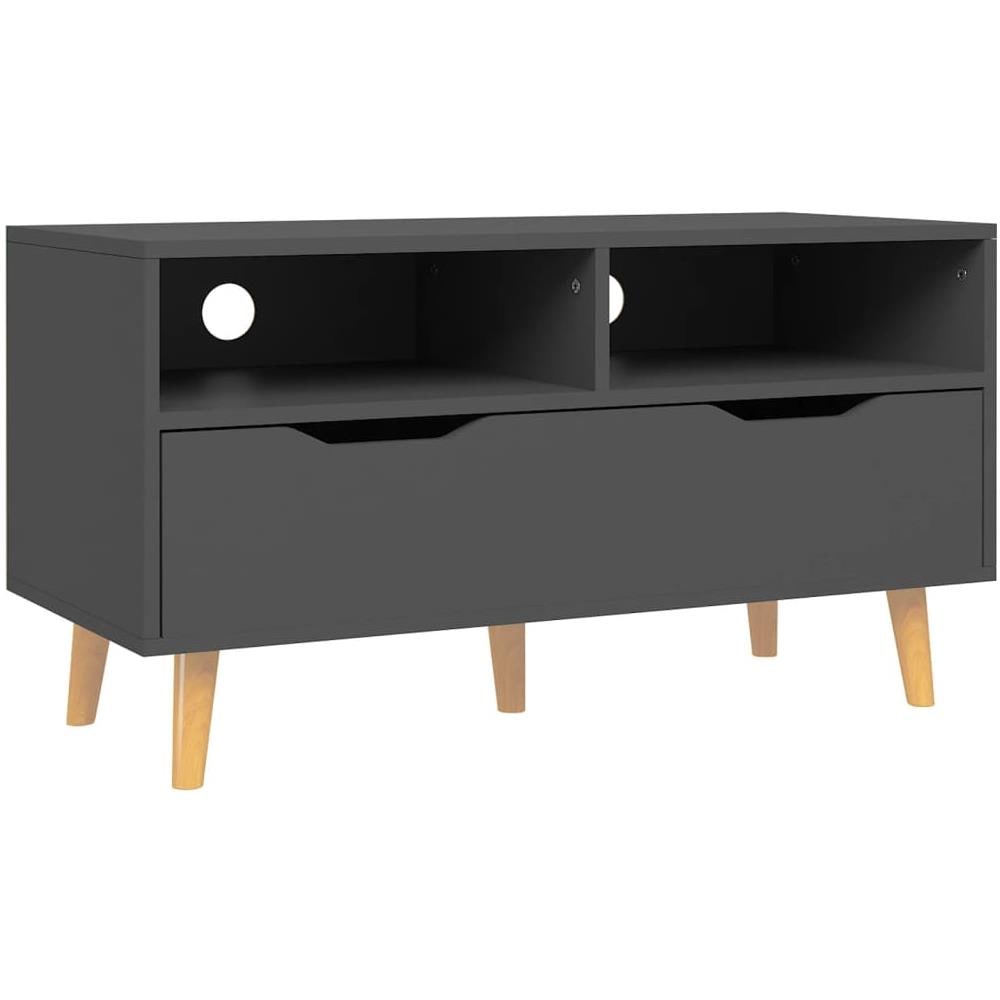 Mobile Porta TV Grigio 90x40x48,5 cm in Legno Multistrato - Foto 1